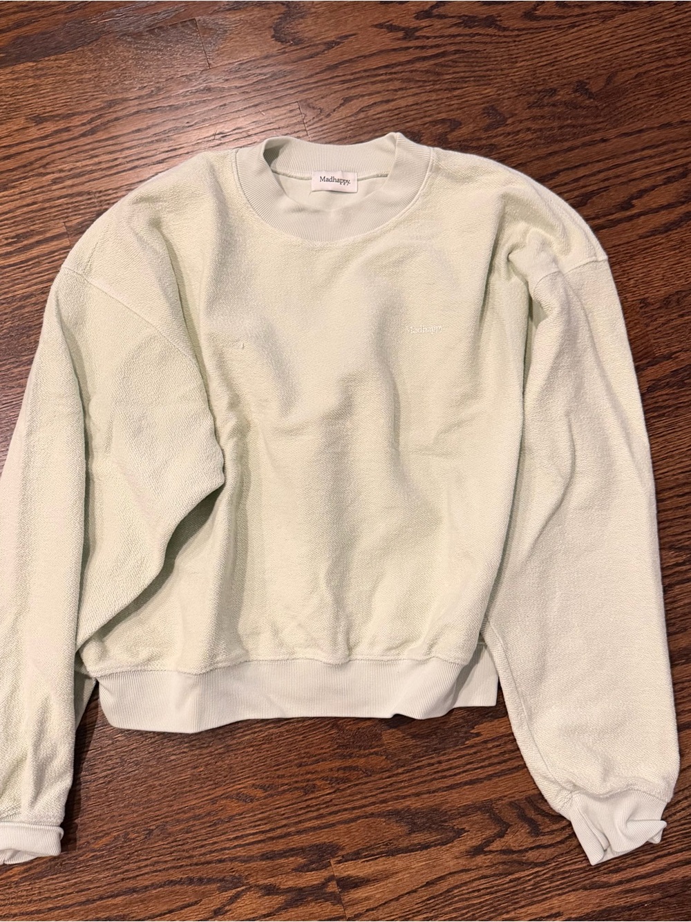 MadHappy Mint Green Fleece Crewneck Sweater